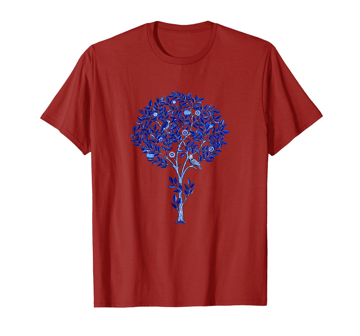 William Morris Tree of Life, Cobalt and Light Blue Tee T-Shirt