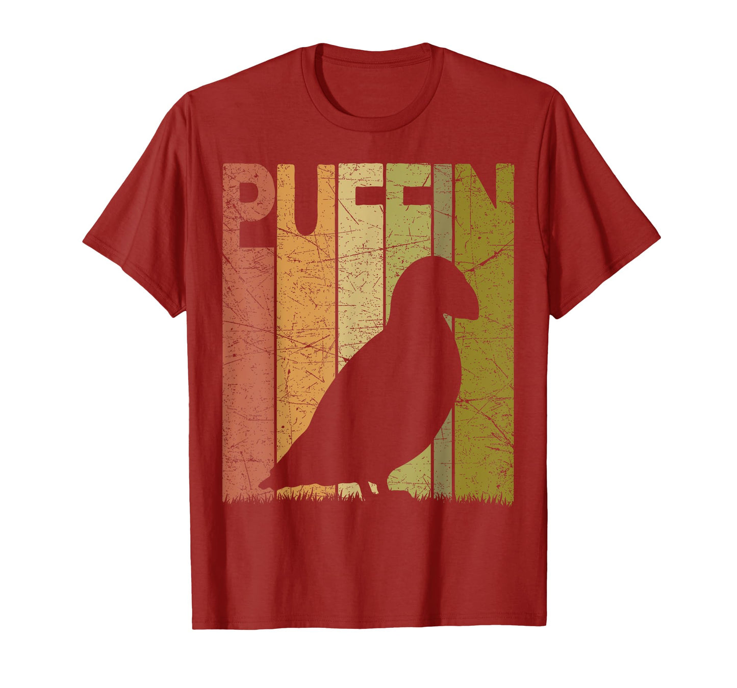 Puffin Vintage Birdwatching Puffin Retro Ornithology Birding T-Shirt