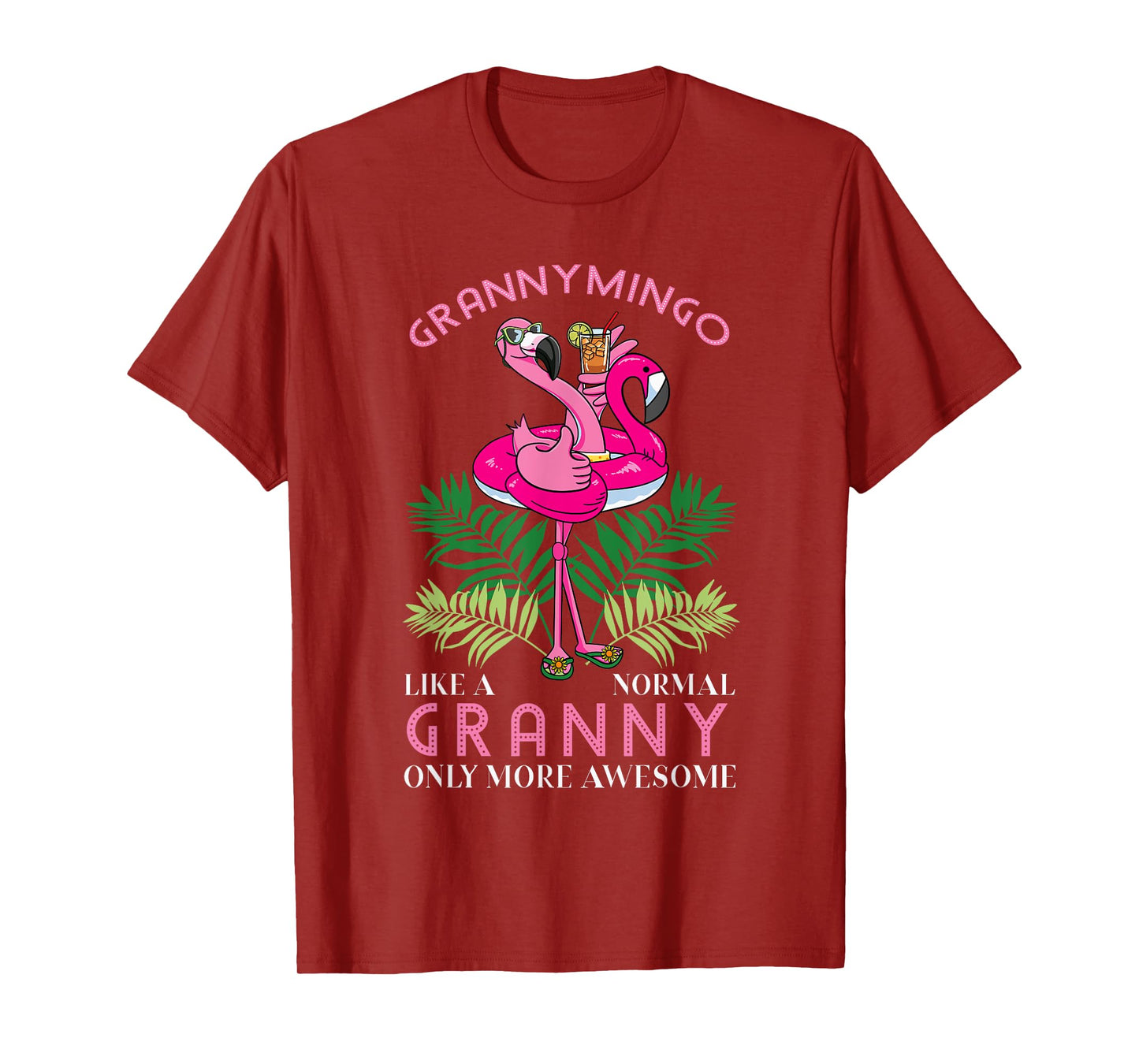 Grannymingo Grandmother Flamingo Lover Gramma Grandma Granny T-Shirt