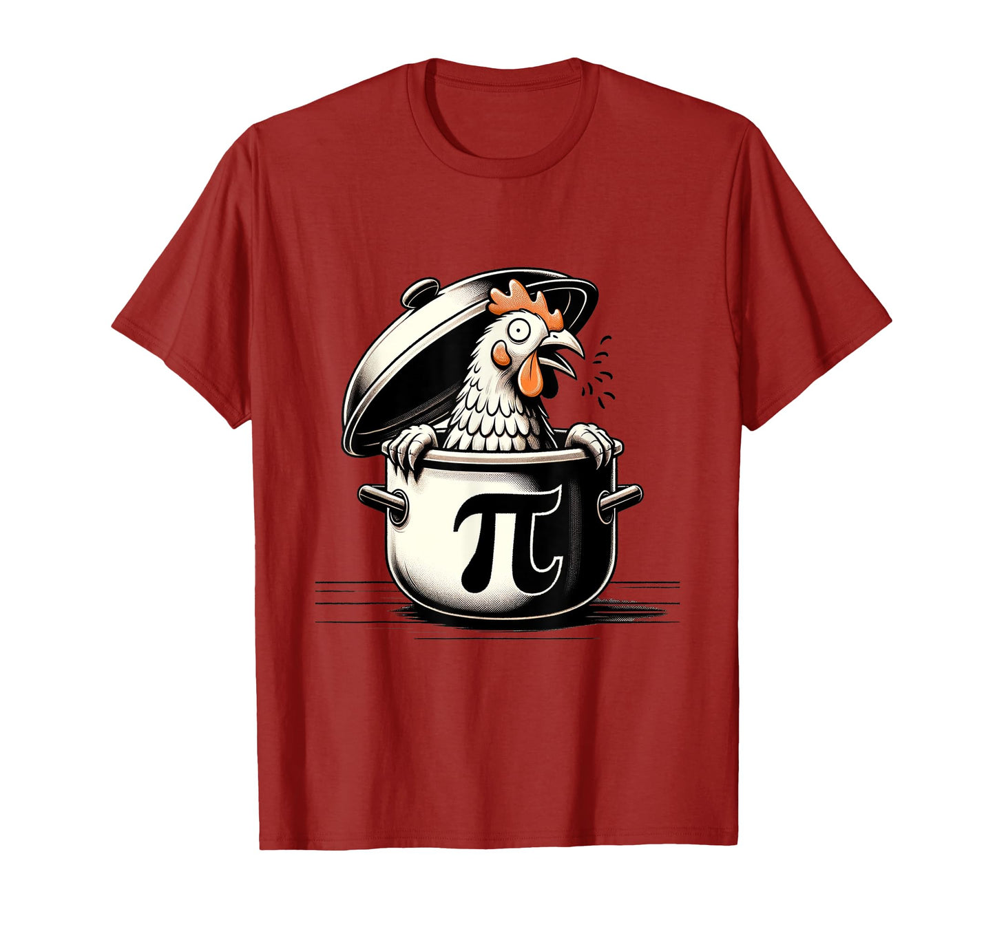 Chicken Pot Pi Funny 2024 Pi Day Math Teacher Men Women Kids T-Shirt