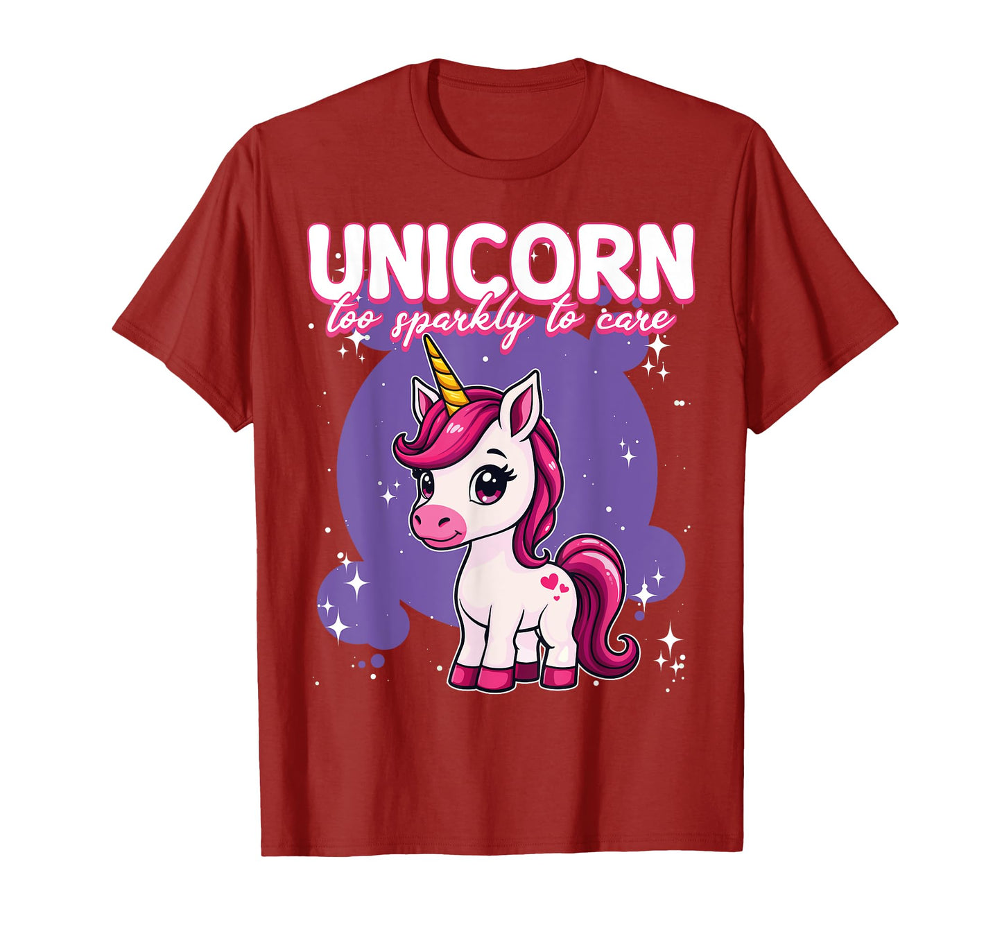 Unicorn Too Sparkly To Care Unicorn T-Shirt