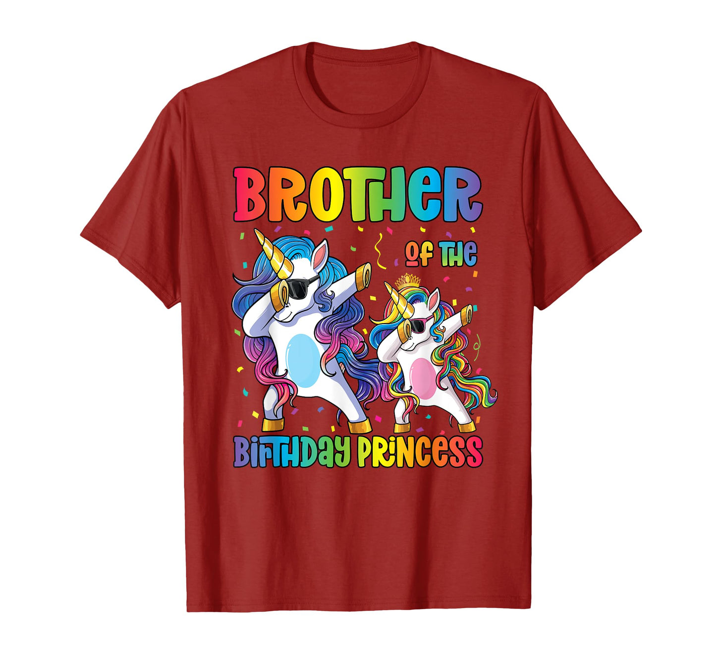 Brother of the Birthday Princess Shirt Dabbing Unicorn T-Shirt
