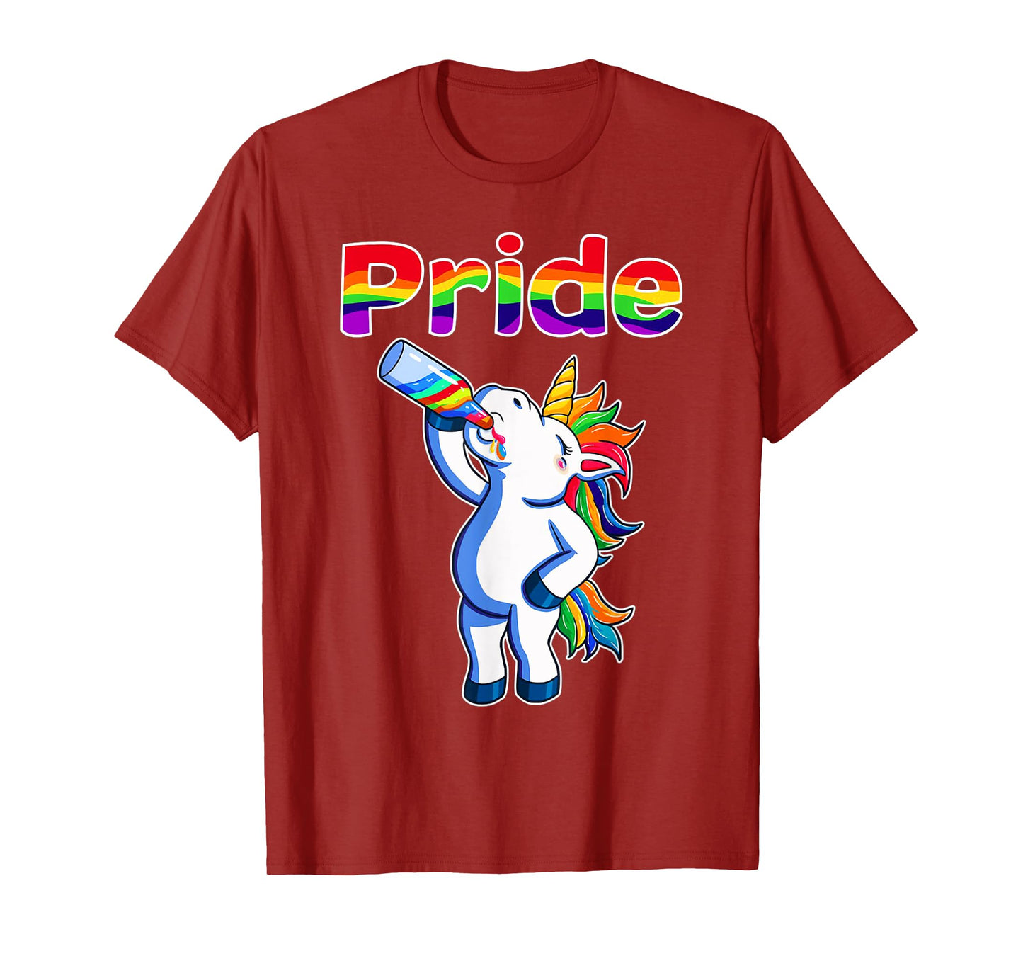 Funny Unicorn Alcohol Drinking Squad LGBTQ Lesbian Gay Pride T-Shirt