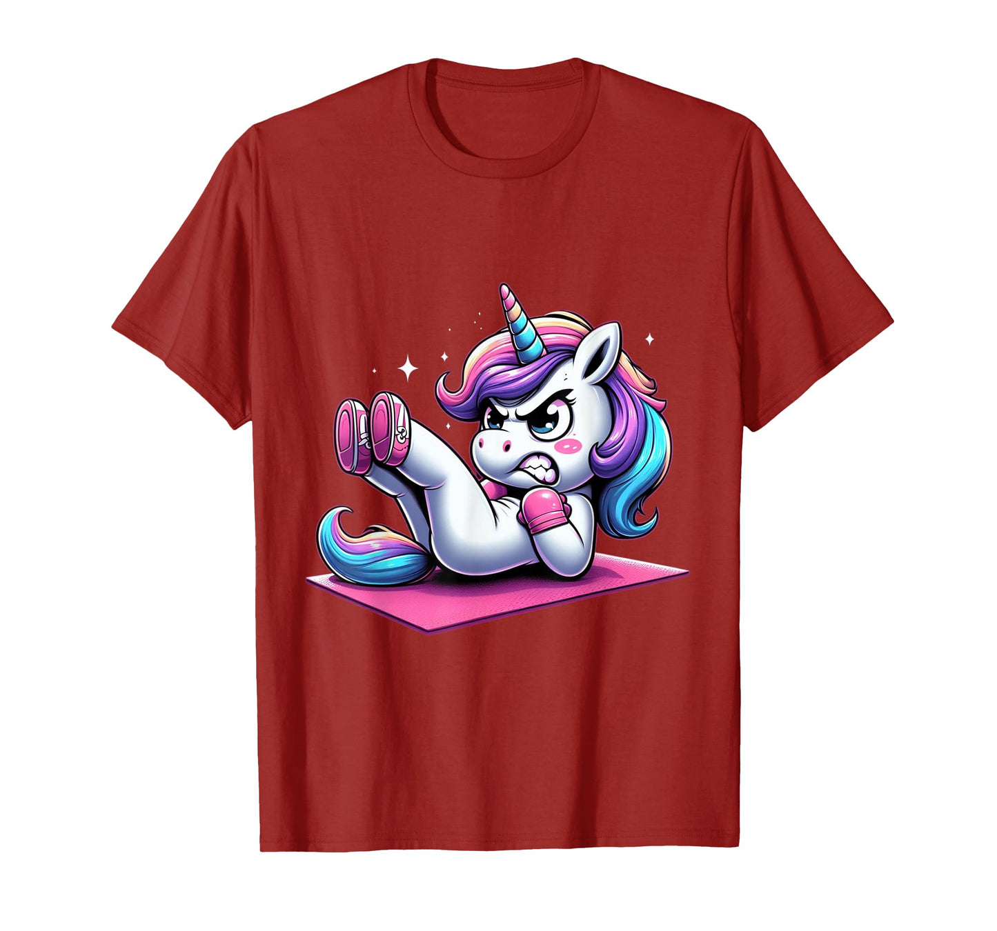 Unicorn Crunches Fitness Gym Boys Girls Men Women Kids T-Shirt