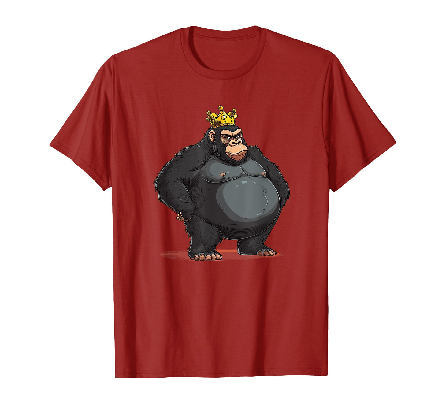 Fat Gorilla Monarch with Crown for a Royal Look T-Shirt