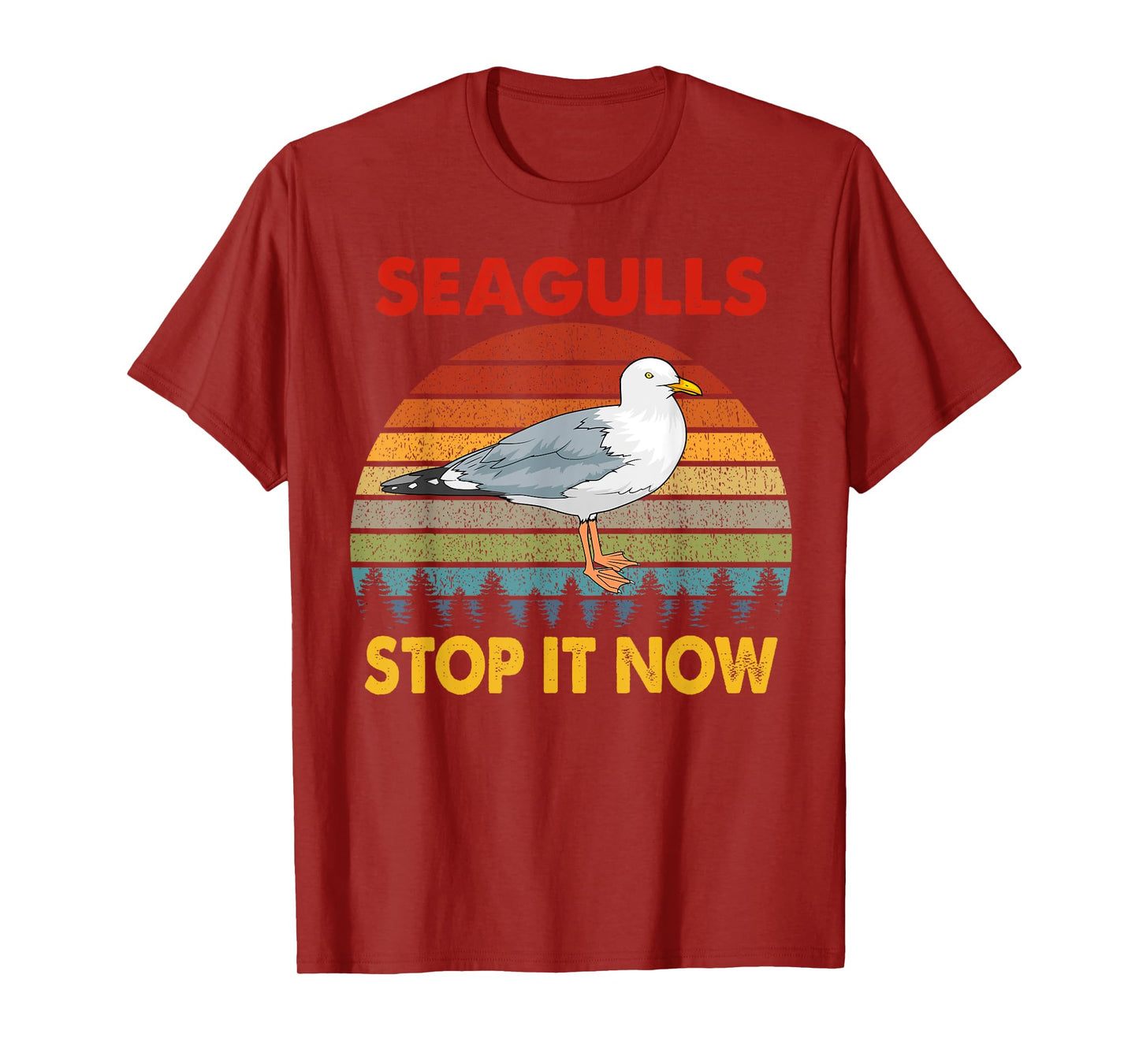 Seagulls Bird Lover Stop It Now Retro Vintage Funny Seagulls T-Shirt