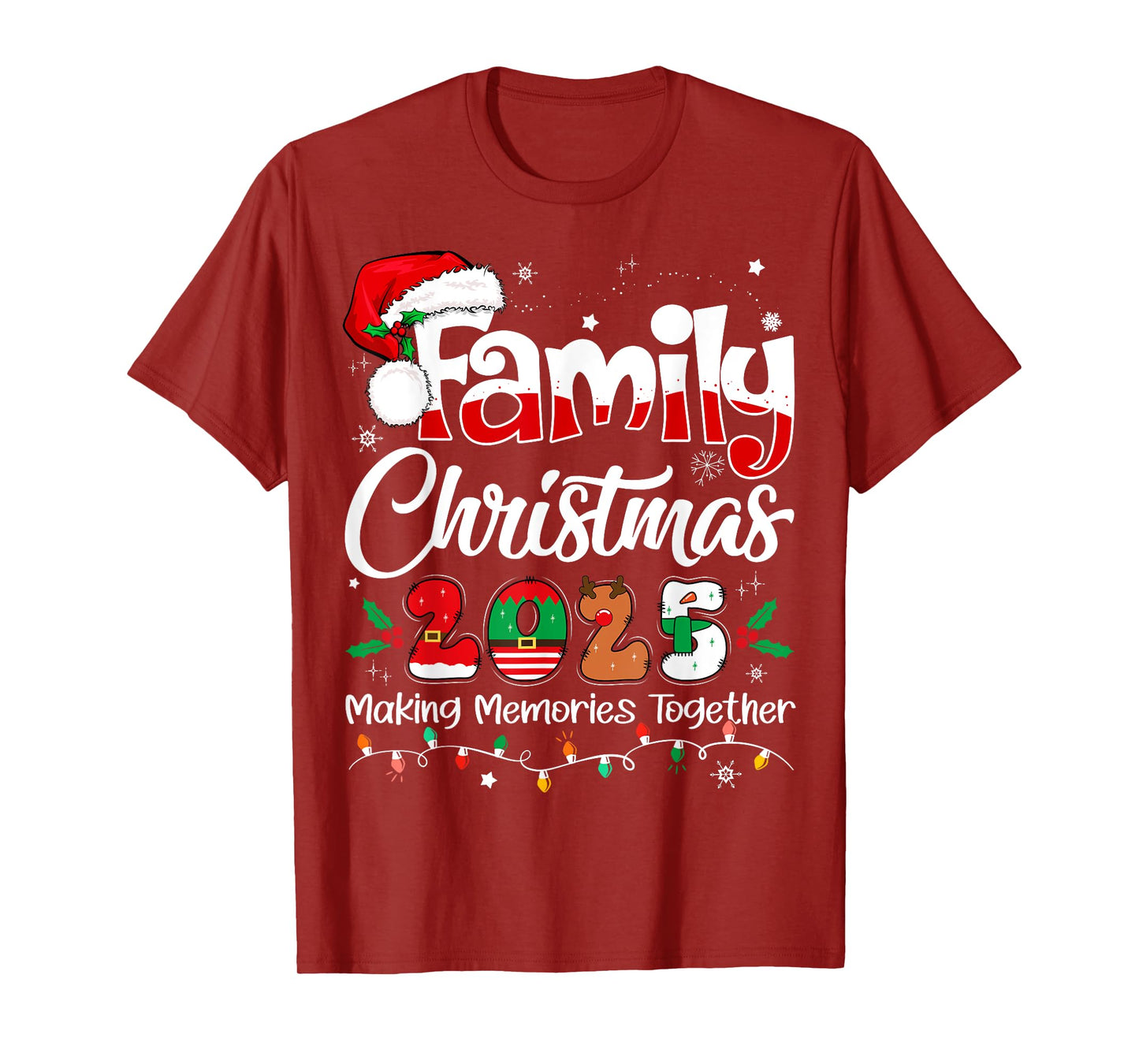 Family Christmas 2025 Matching Outfit Xmas Squad Santa T-Shirt