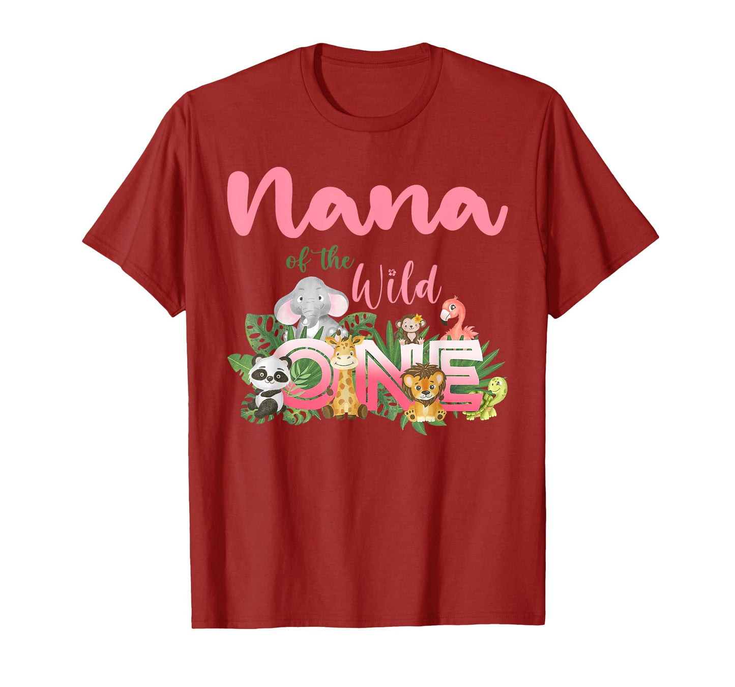 Nana Of The Wild One Birthday 1st Safari Jungle Family T-Shirt