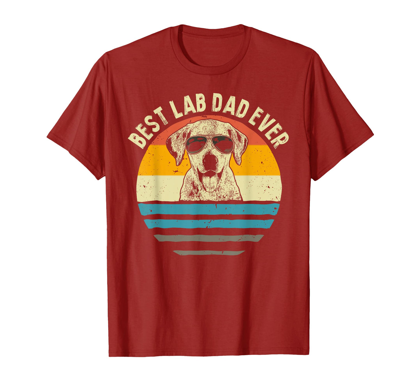 Best Lab Dad Ever Labrador Dad Vintage Gift T-Shirt