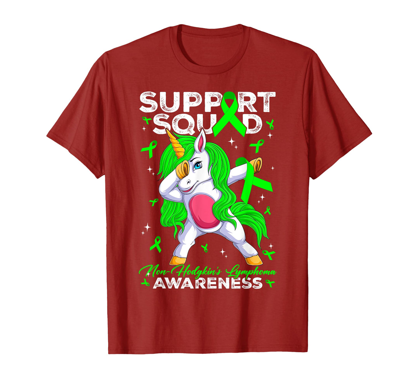 Support Squad Non-Hodgkin's Lymphoma Awareness Month Unicorn T-Shirt