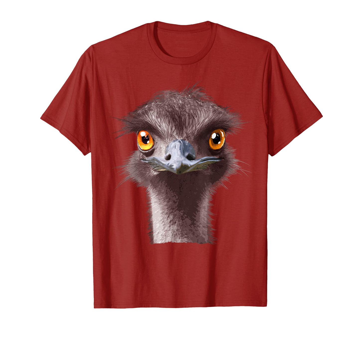 Funny Emu Head Art Men Women Boys Girls Kids Emu Bird Lover T-Shirt