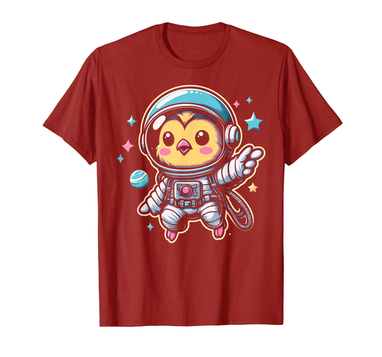 Chicken Astronaut Space Galaxy Farm Animal Poultry Lover T-Shirt
