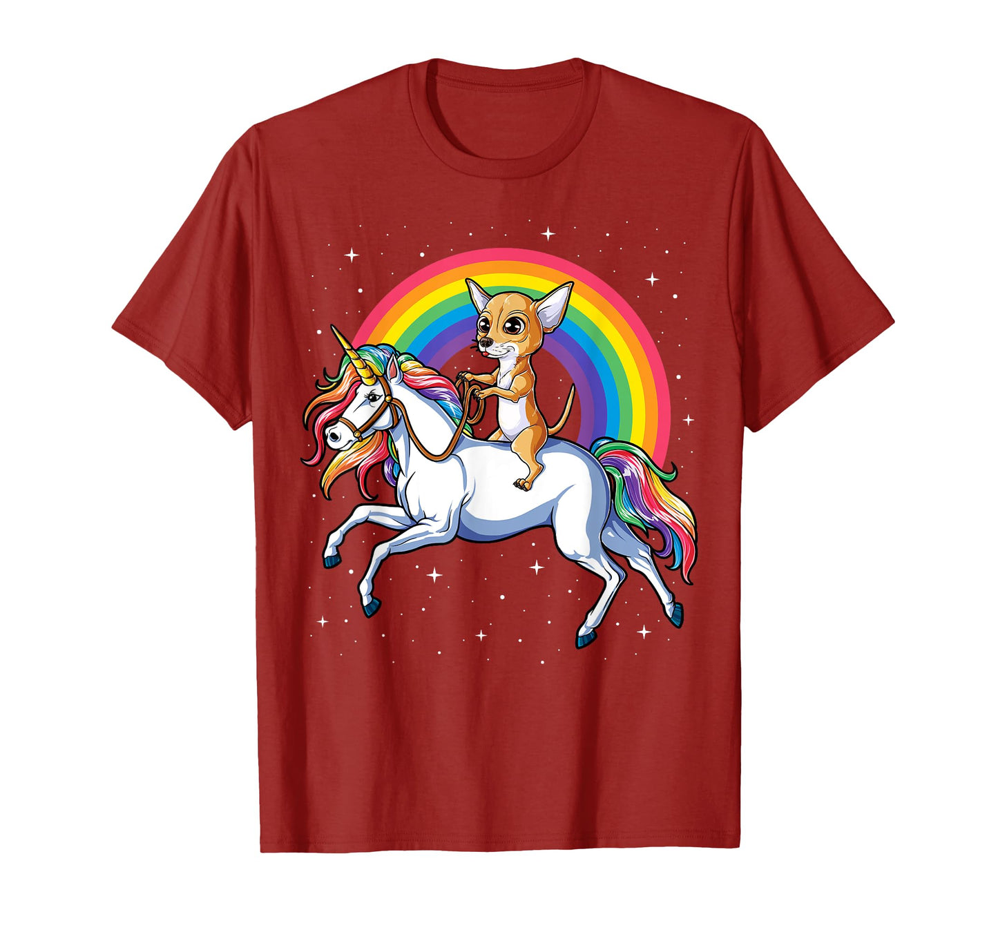 Chihuahua Unicorn T shirt Girls Space Galaxy Rainbow Dog Tee T-Shirt