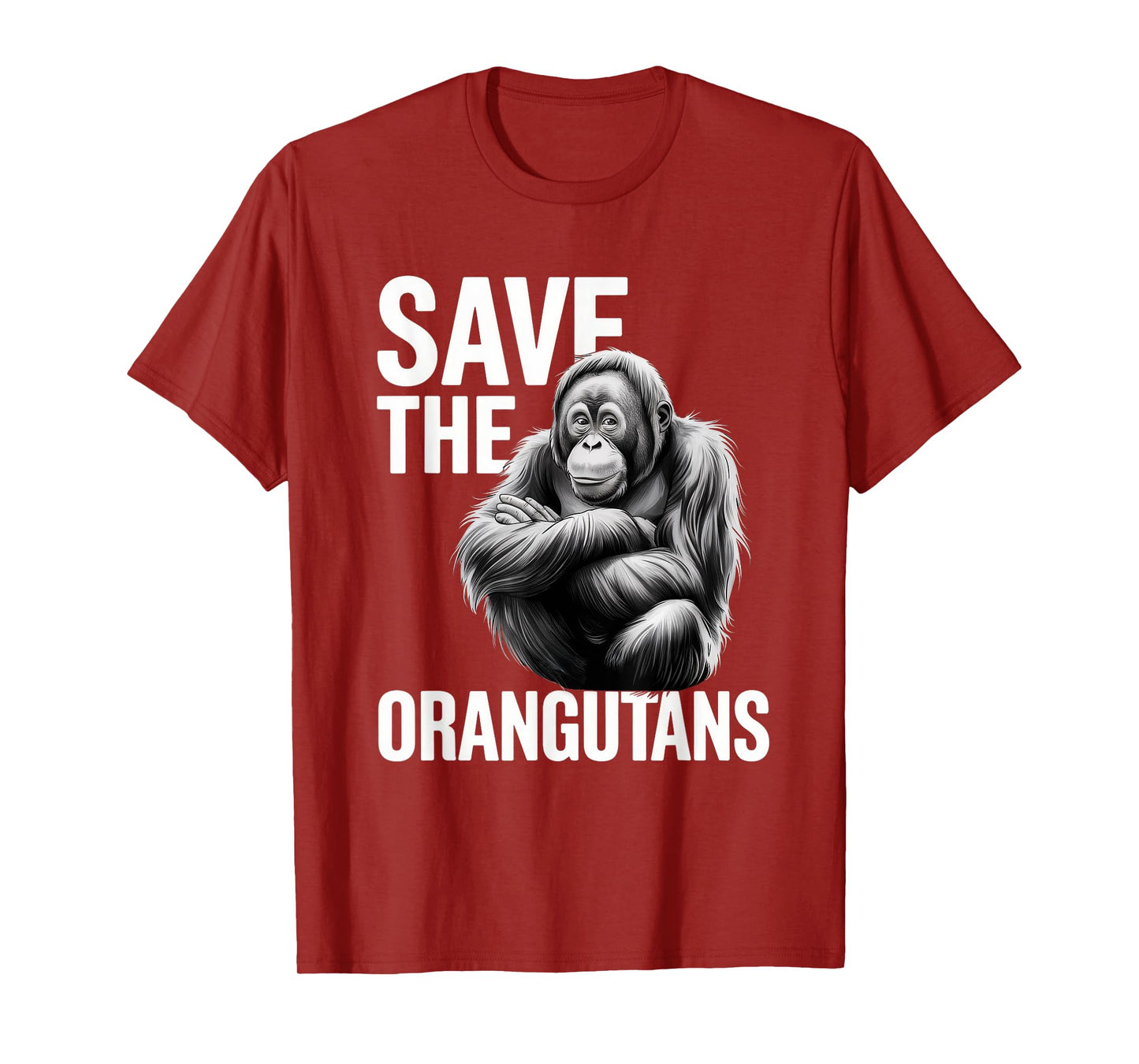 Save the Orangutans Funny Wildlife Awareness Animal Monkey T-Shirt