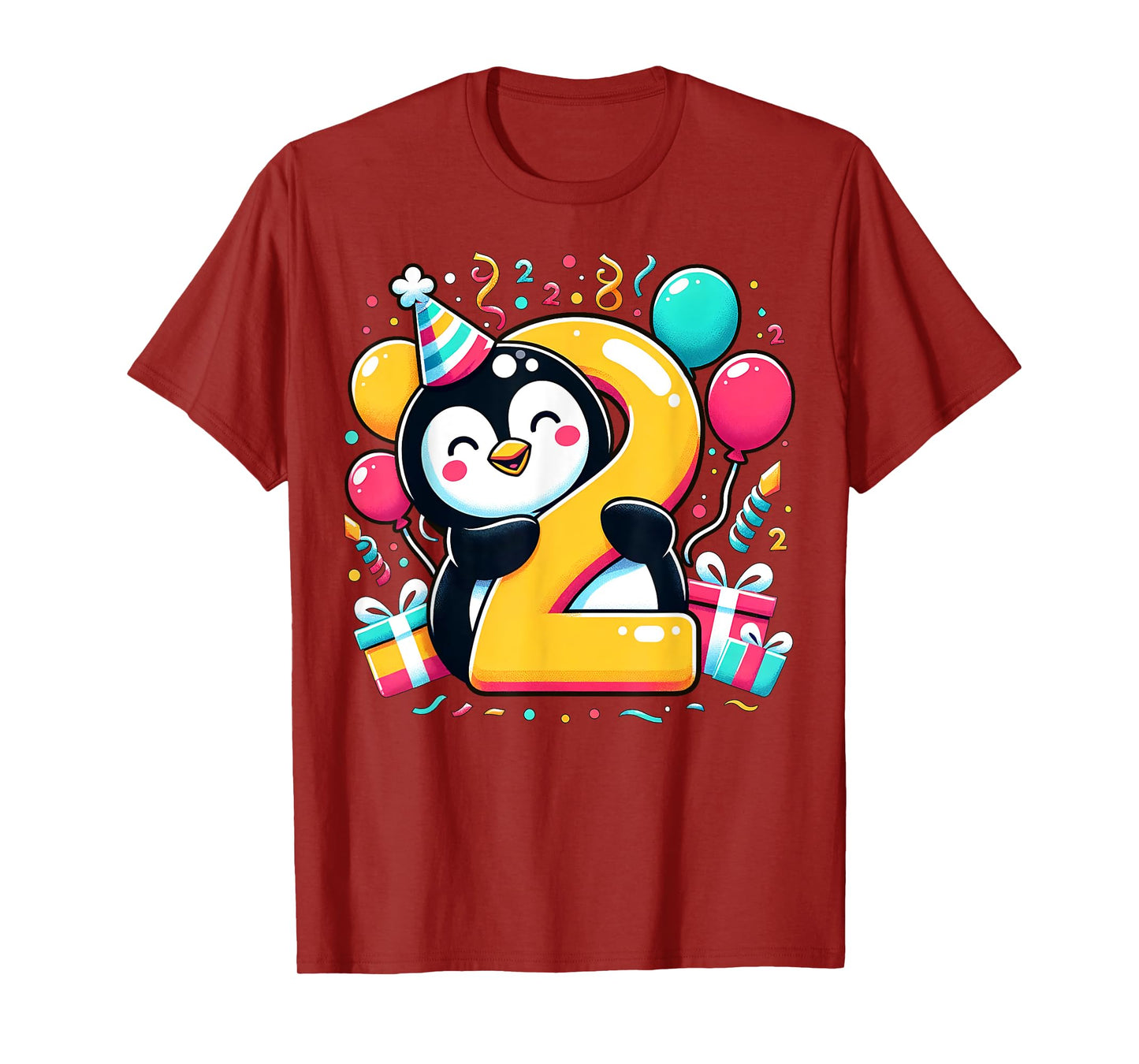 Penguin 2nd birthday boy girl 2 years old second two Penguin T-Shirt