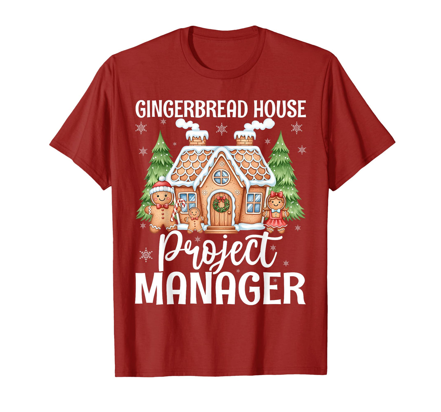 Gingerbread House Project Manager Funny Christmas Baking T-Shirt