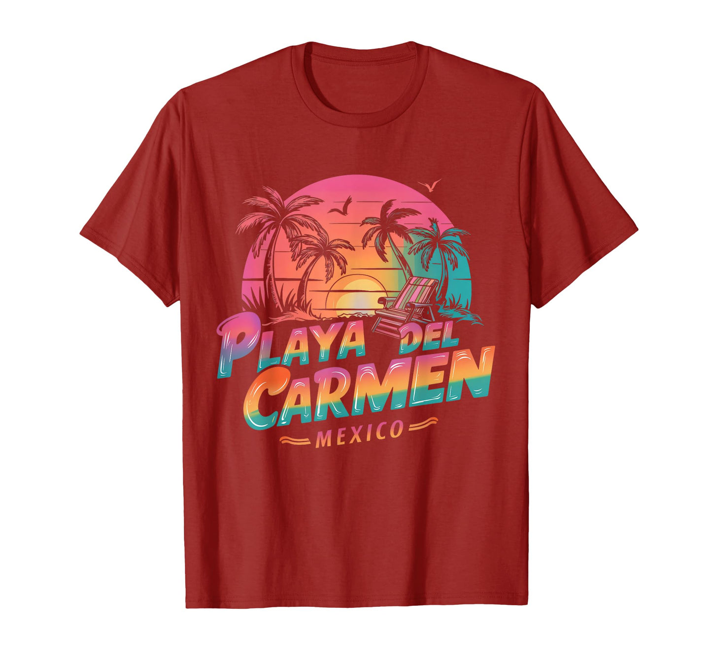 Playa Del Carmen Mexico Sunset beach Souvenir Vacation T-Shirt