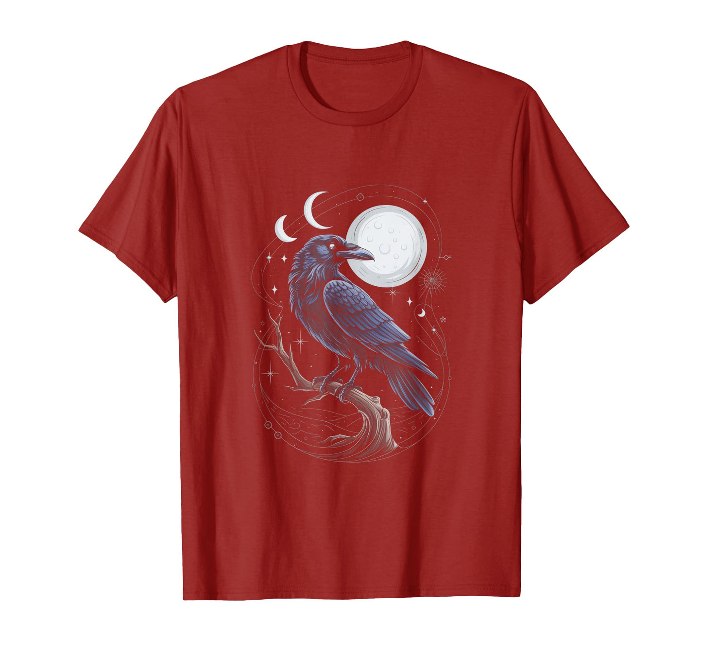 Raven Crow Dark Bird Witchcraft Omens Midnight T-Shirt