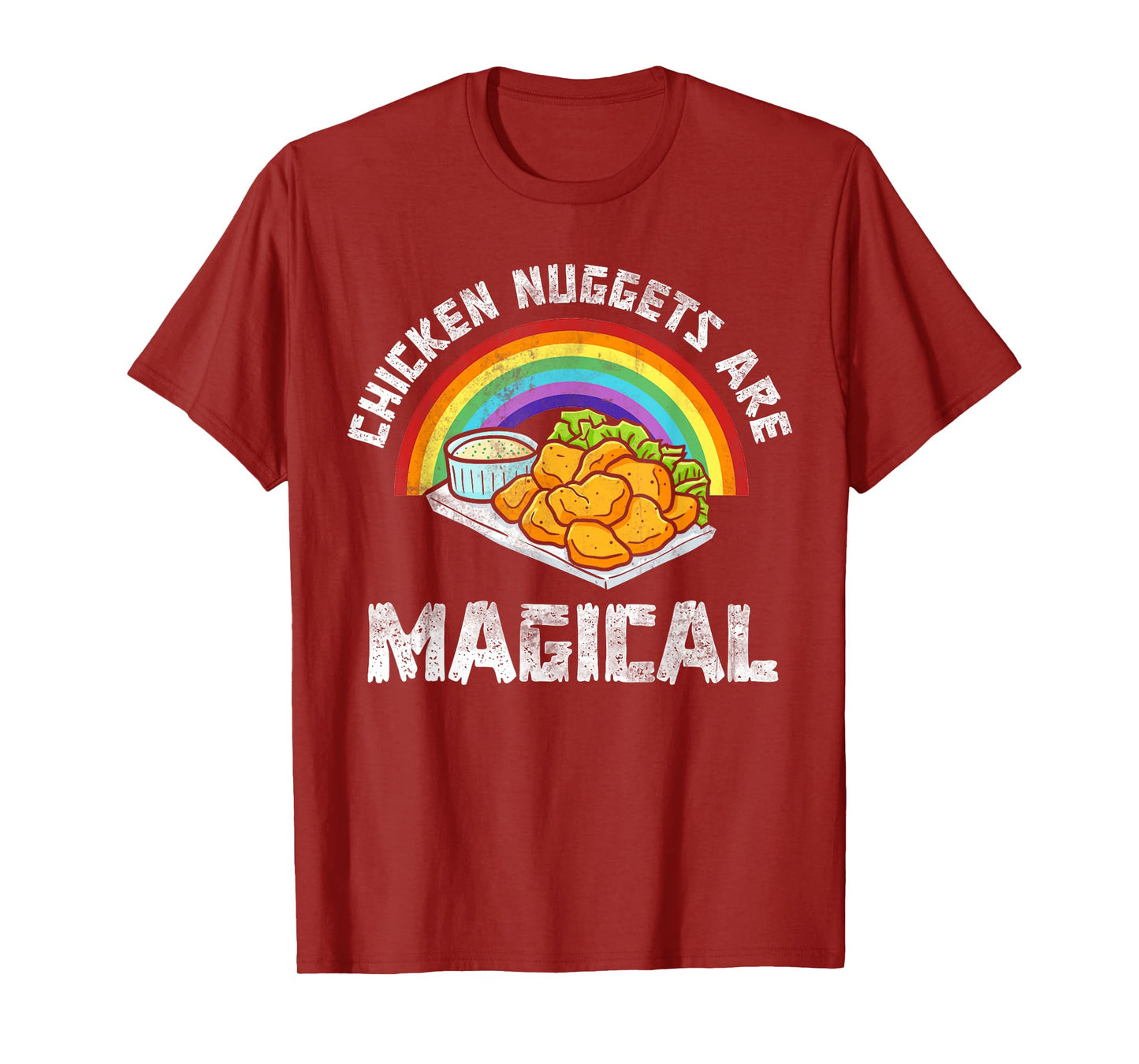 Rainbow Chicken Nuggets Are Magical Funny Chicken Nugget T-Shirt