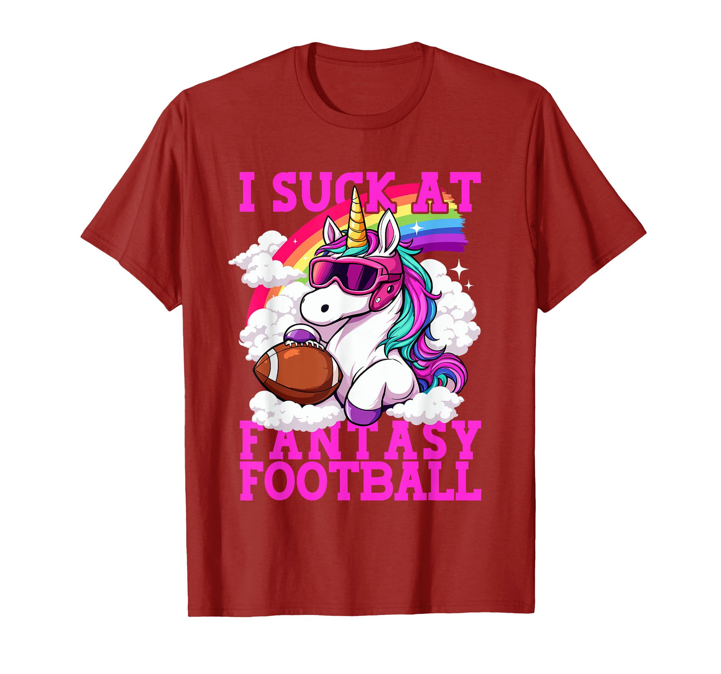 Fantasy Football Loser Unicorn I Suck At Fantasy Football T-Shirt