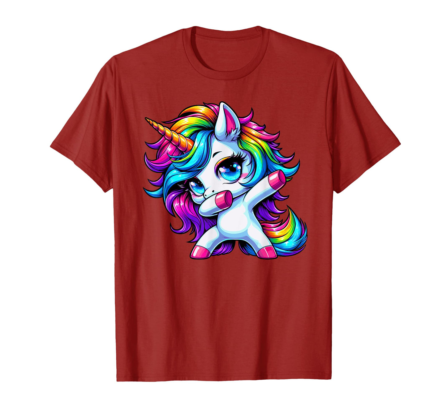 Dabbing Unicorn Girls Kids Women Rainbow Cute Unicorn Dab T-Shirt