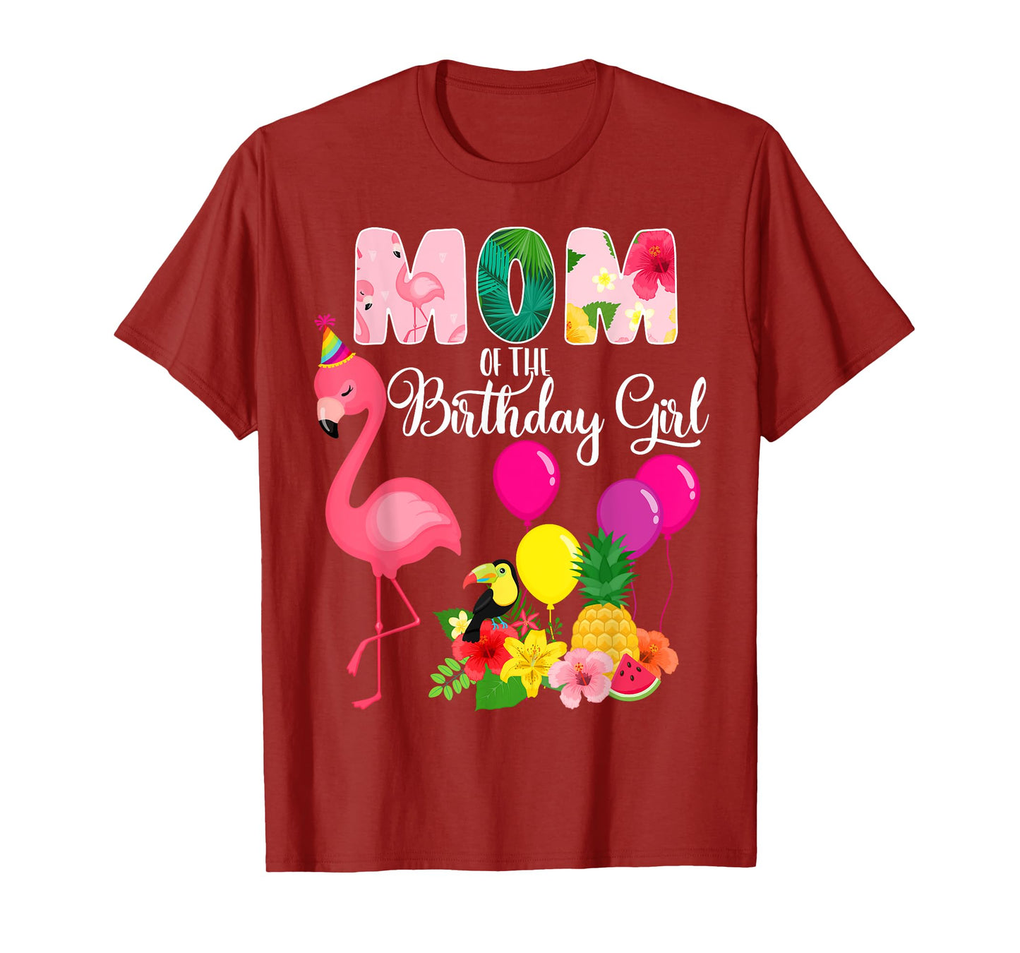 Flamingo Birthday Mom of the Birthday Girl Flamingo Birthday T-Shirt