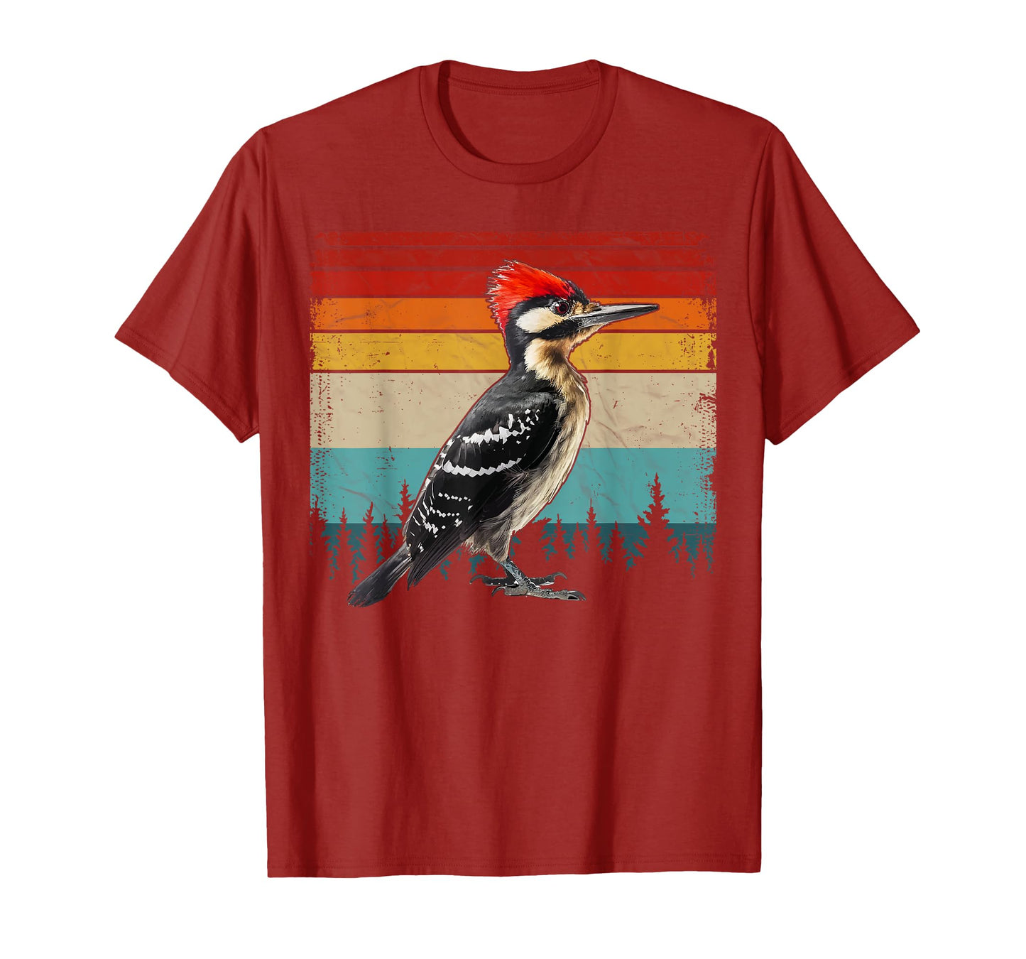 Vintage Distressed Retro Style Cool Woodpecker Bird T-Shirt