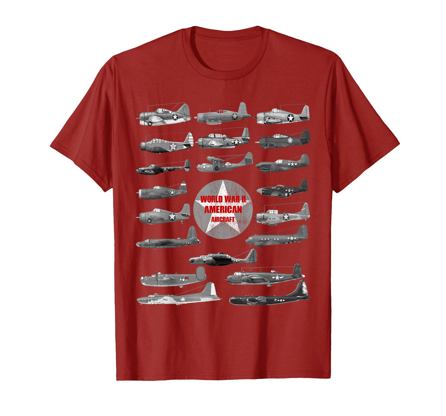 WW2 Planes Warbirds Plane Spotting American T-Shirt