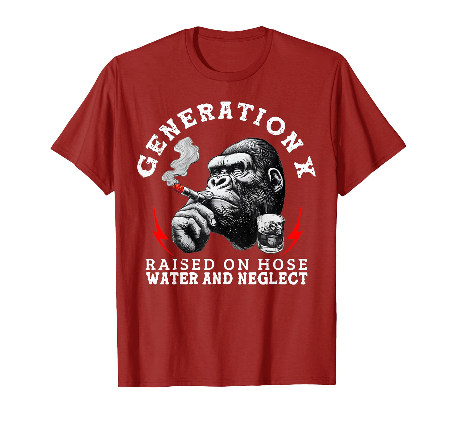 Generation X Raised On Hose Water and Neglect Monkey T-Shirt