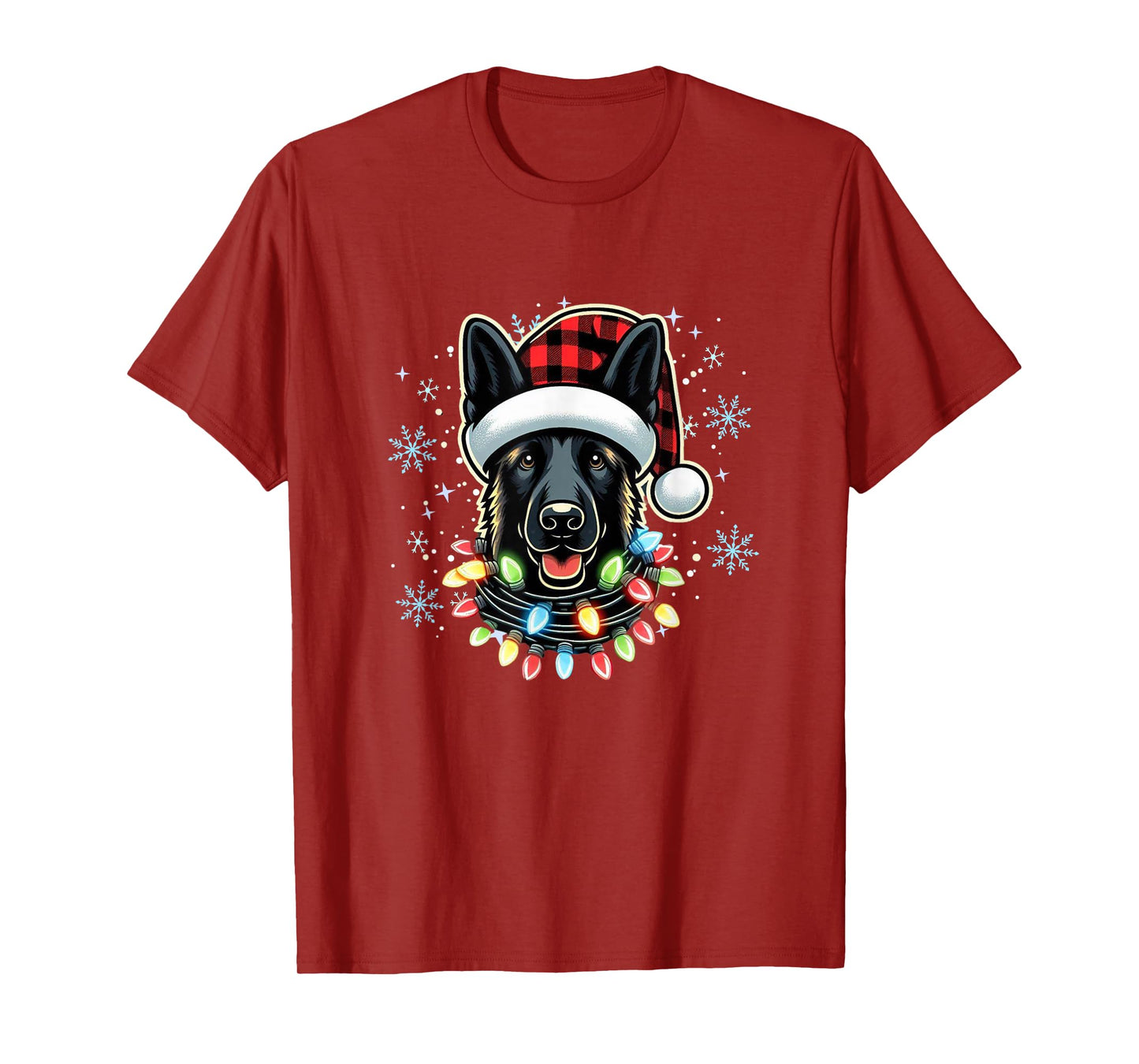 Belgian Shepherd Christmas Xmas Malinois Lover T-Shirt