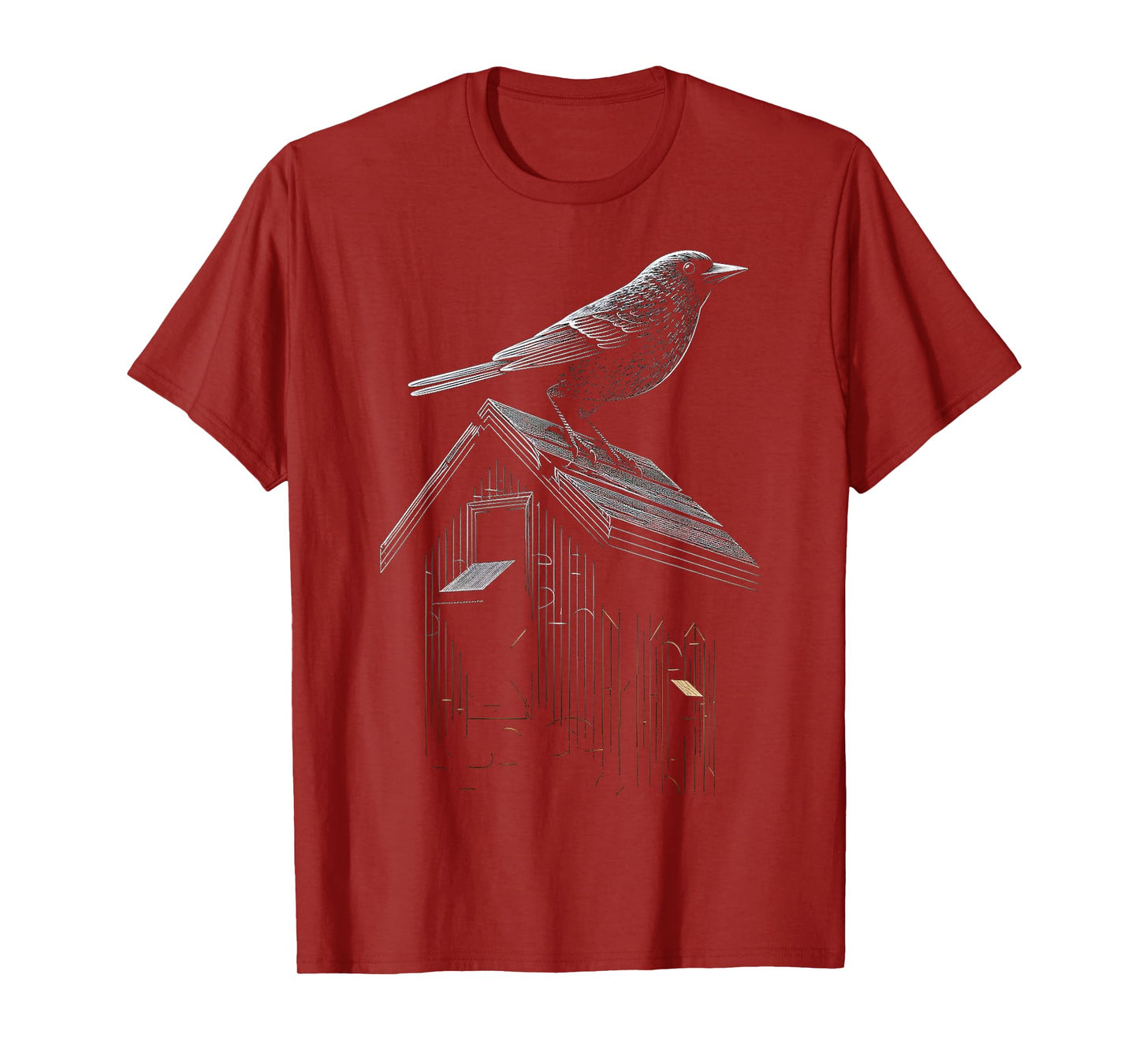 Raven Drawing Bird Art Animal Graphic Raven T-Shirt