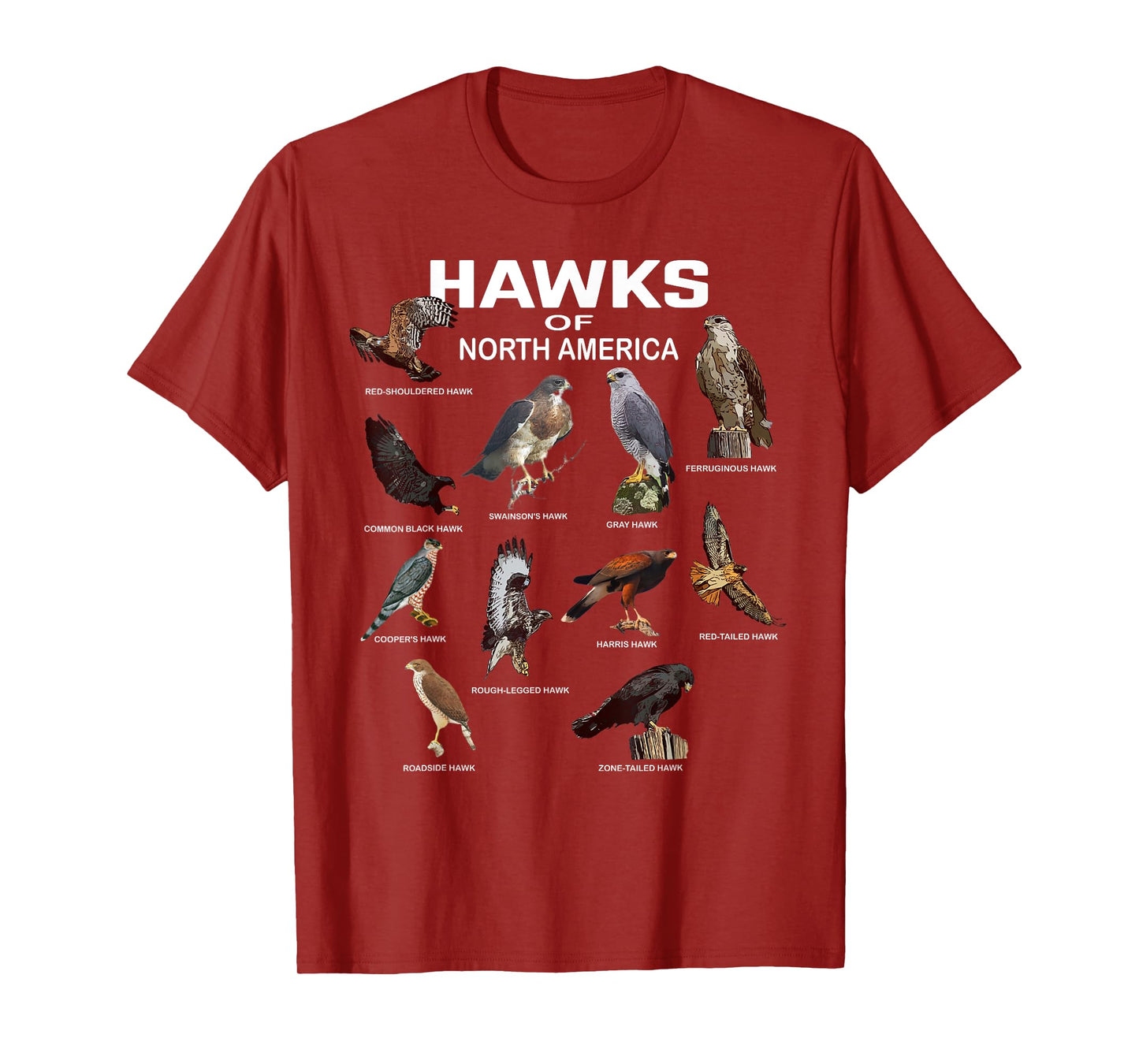 Hawks North America Red-Tailed Roadside Gray Hawk T-Shirt