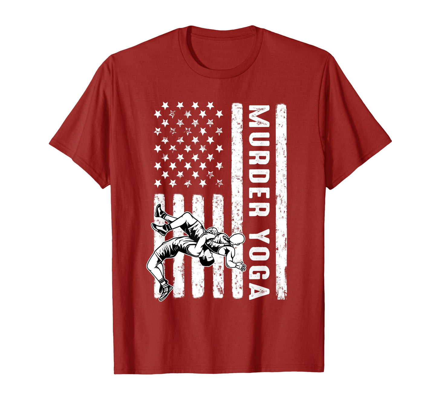 Wrestling Murder Yoga Flag T-Shirt