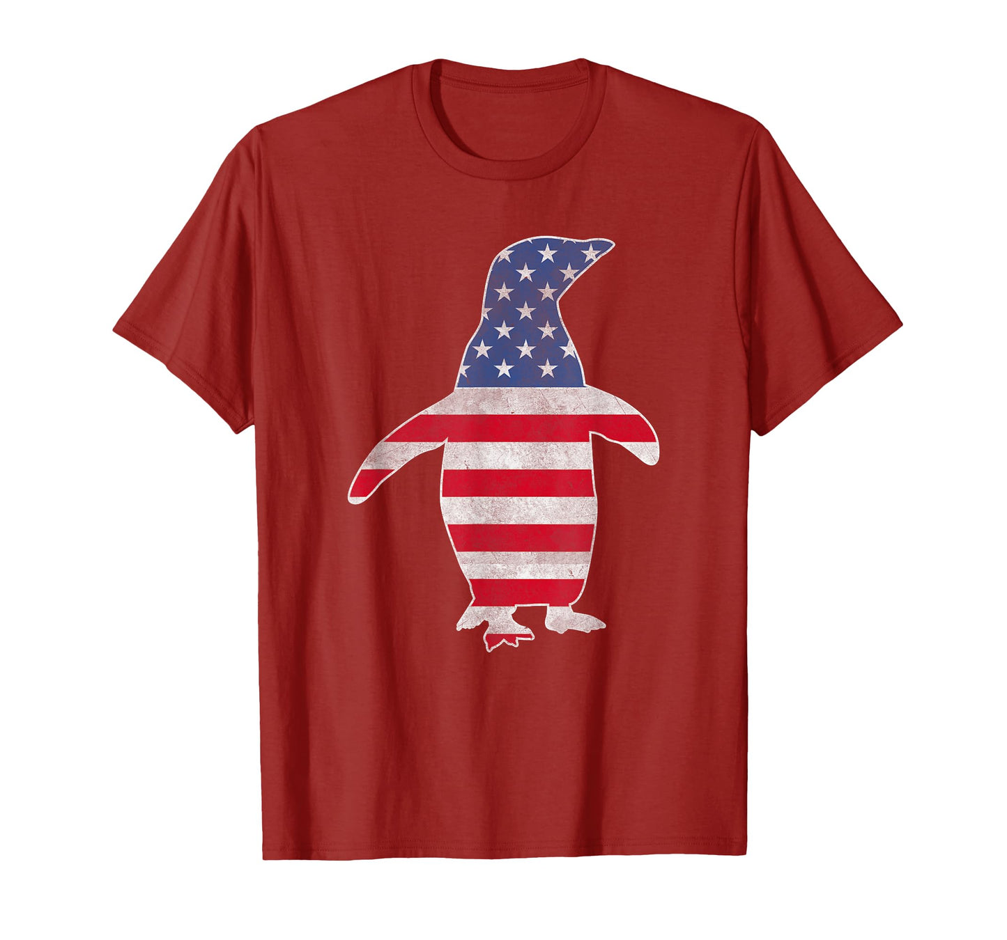 USA Flag Patriotic Penguin Bird 4th Of July Birdwatching T-Shirt for Women Men