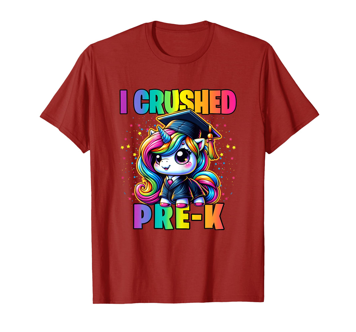 Graduation I Crushed Pre-K Unicorn Preschool Girls Grad T-Shirt