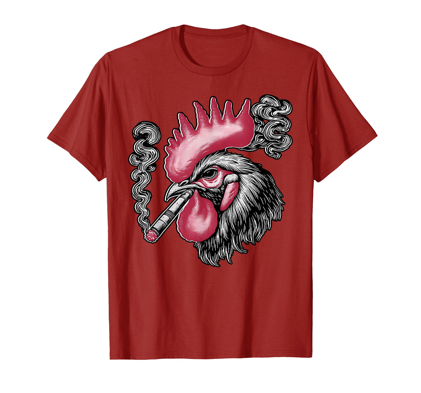 Funny Rooster Smoking Weed Marijuana Cannabis 420 Stoner T-Shirt