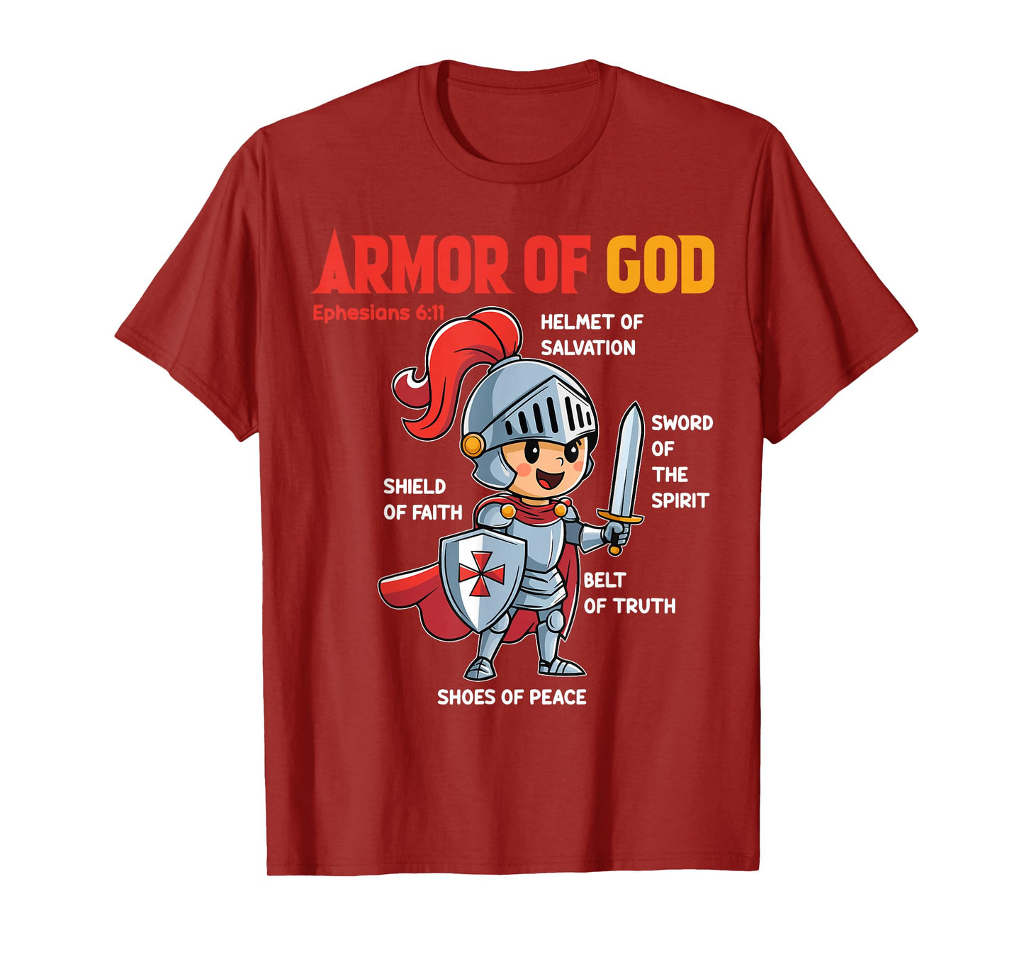 Toddler Boy Armor Of God Brother Son Men Kid Christian Jesus T-Shirt