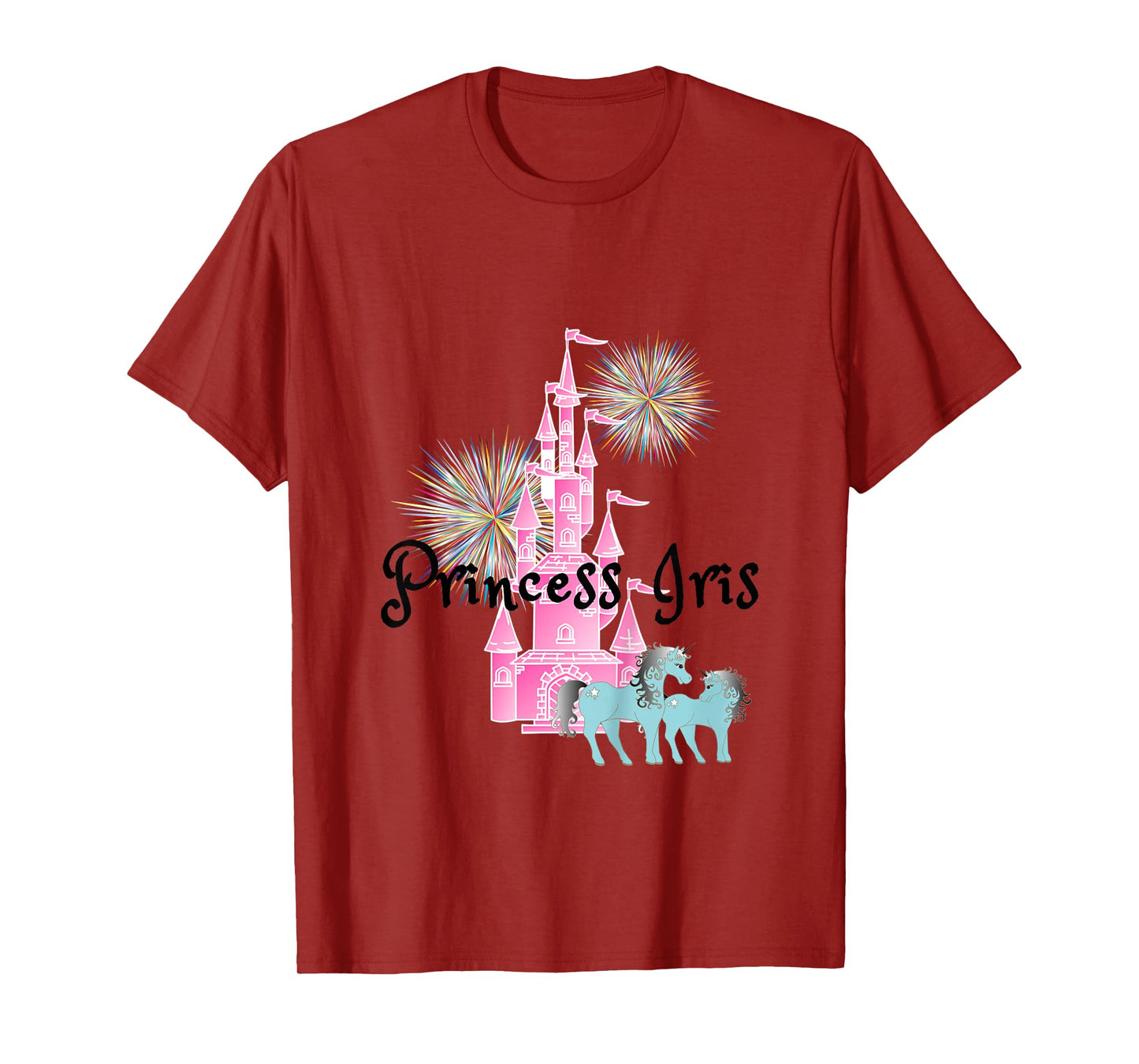 Kids Princess Iris Name Girls Personalized Custom T-Shirt