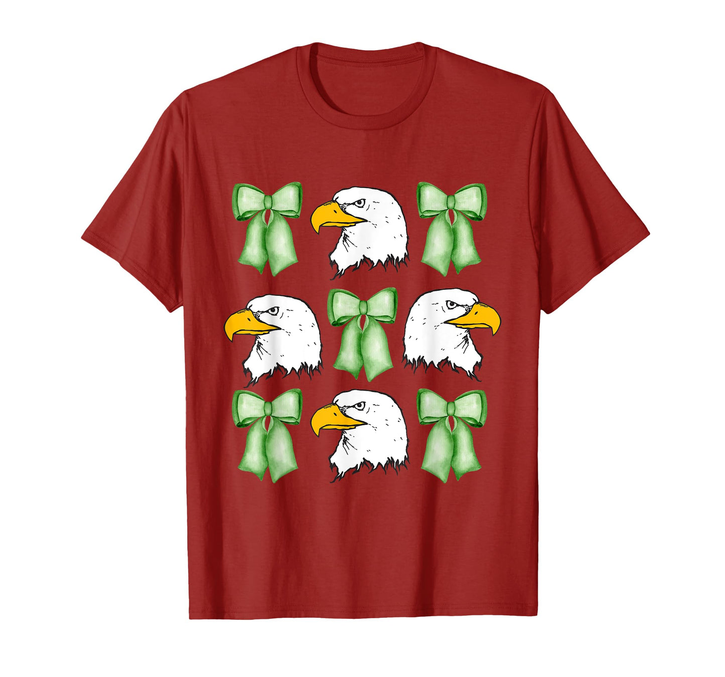 Coquette Green bows Eagle animal,Coquette with Eagle head T-Shirt