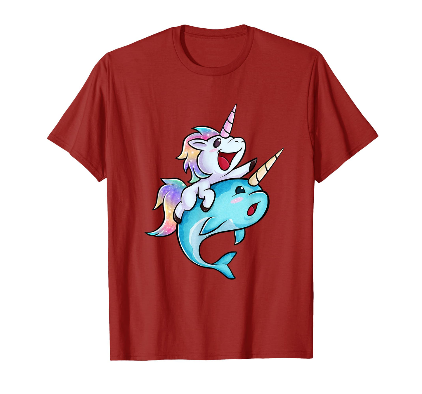 Unicorn Riding A Narwhal T-Shirt