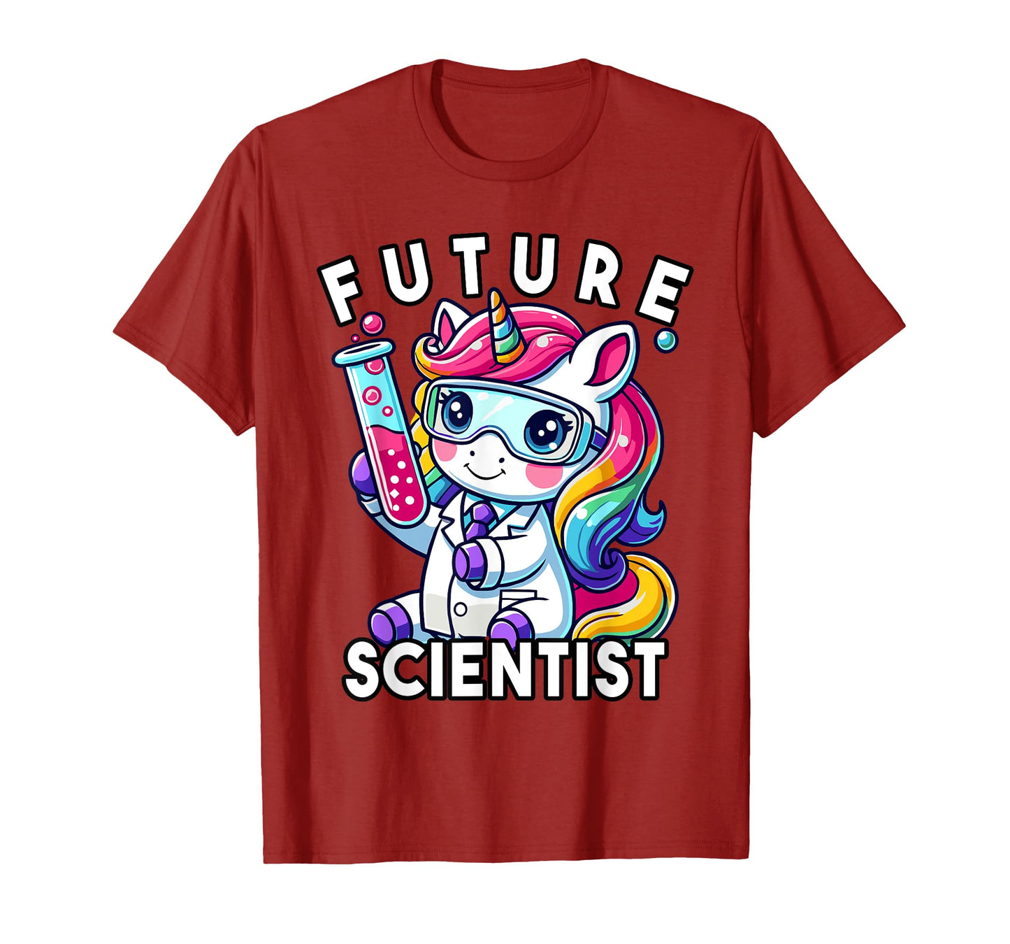Future Scientist Girls Unicorn Science-Inspired Graphic T-Shirt