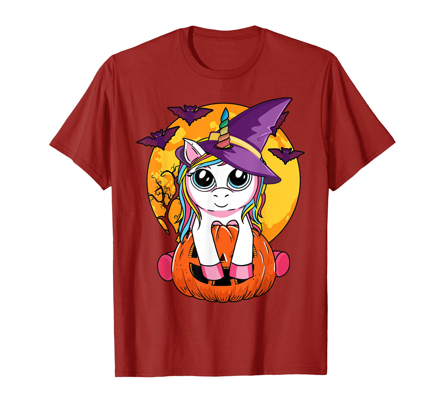 Cute Halloween Girls Kids Witchy Unicorn Halloween T-Shirt