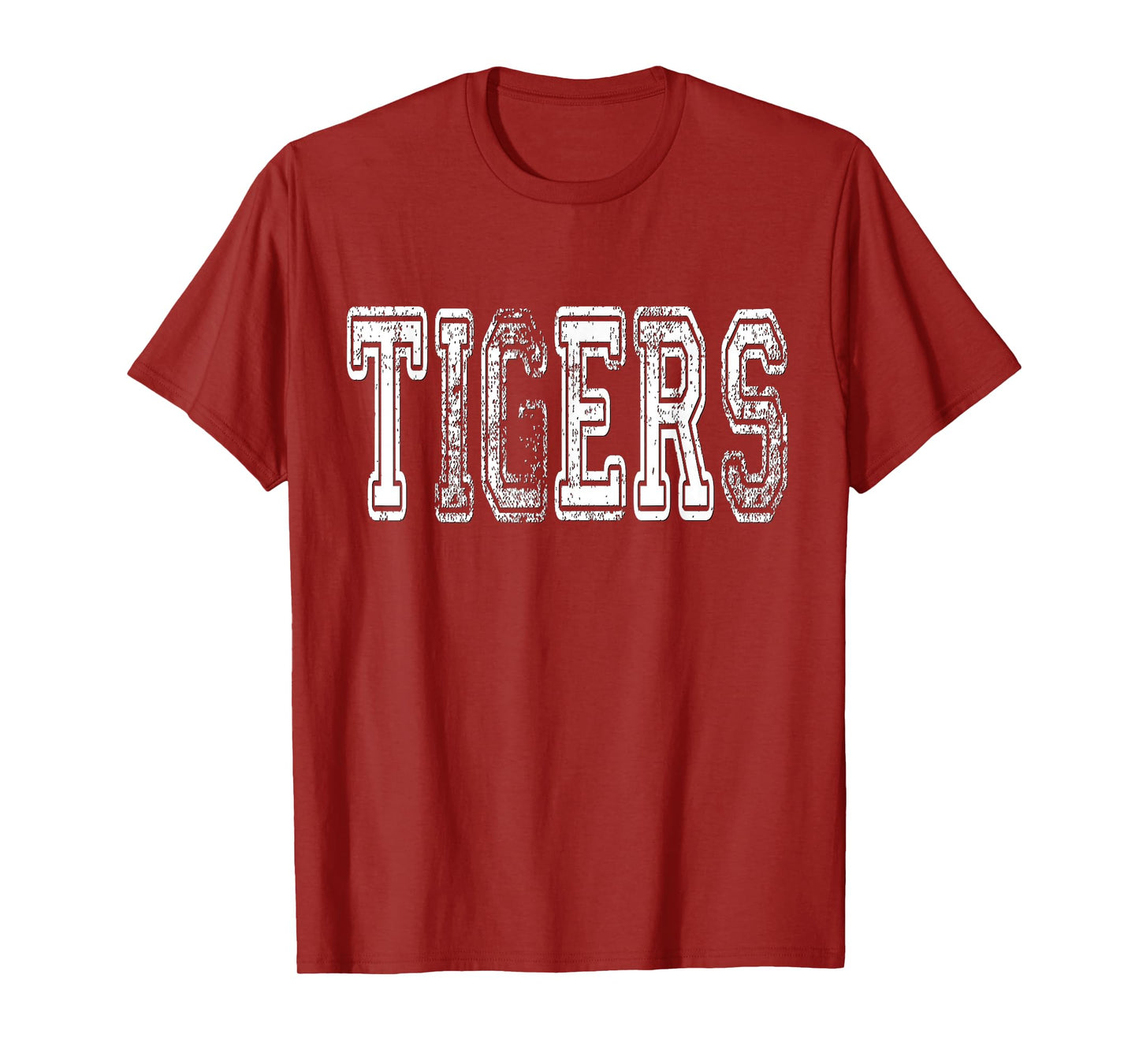 Tigers Mascot Distressed Vintage School Sports Name Fan T-Shirt