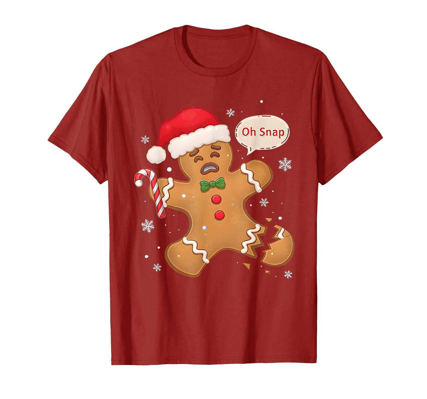 Funny Christmas Oh Snap Gingerbread Man Cookie X Mas T-Shirt
