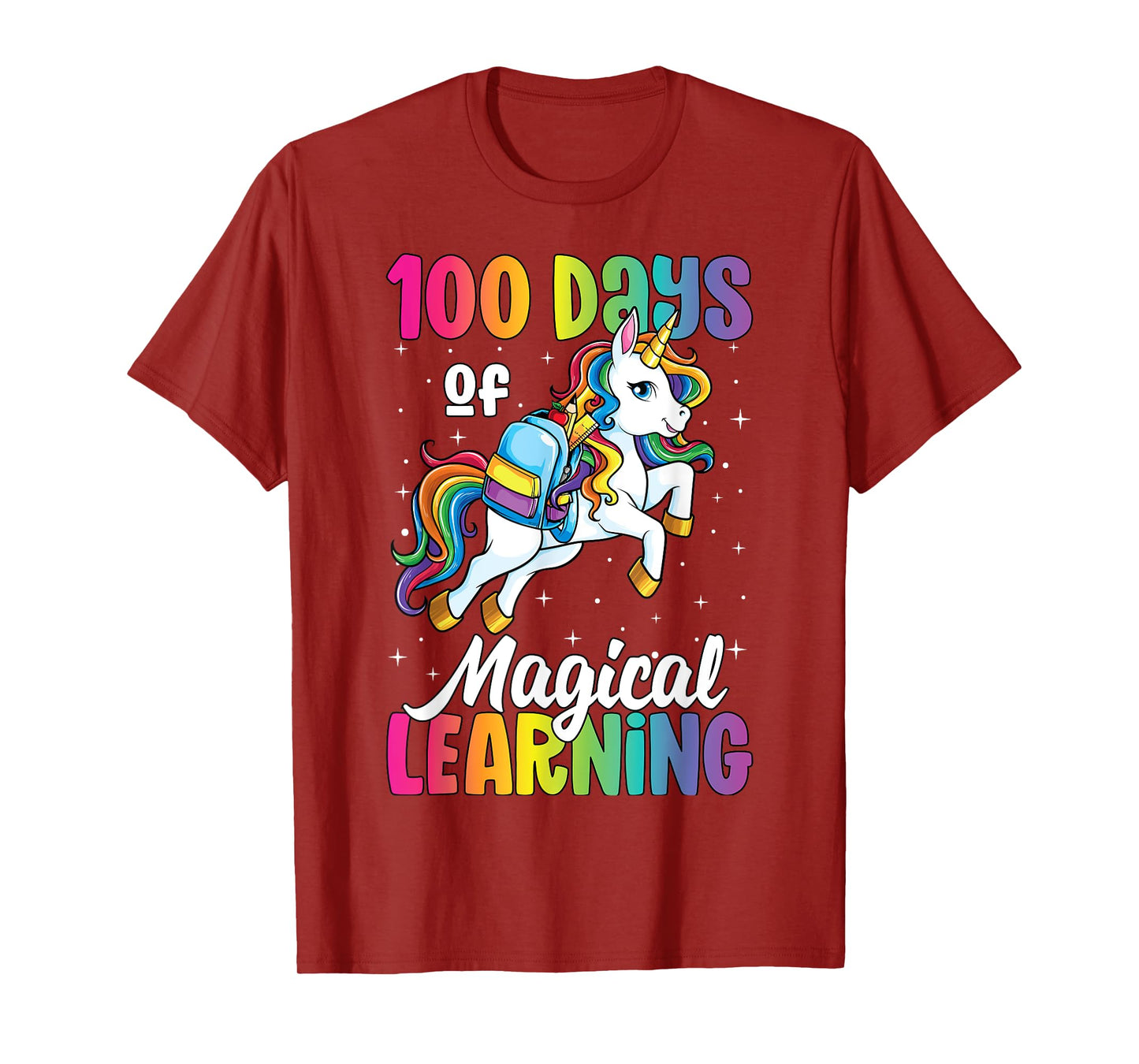 100 Days of School Unicorn Girls 100th Day of School T-Shirt