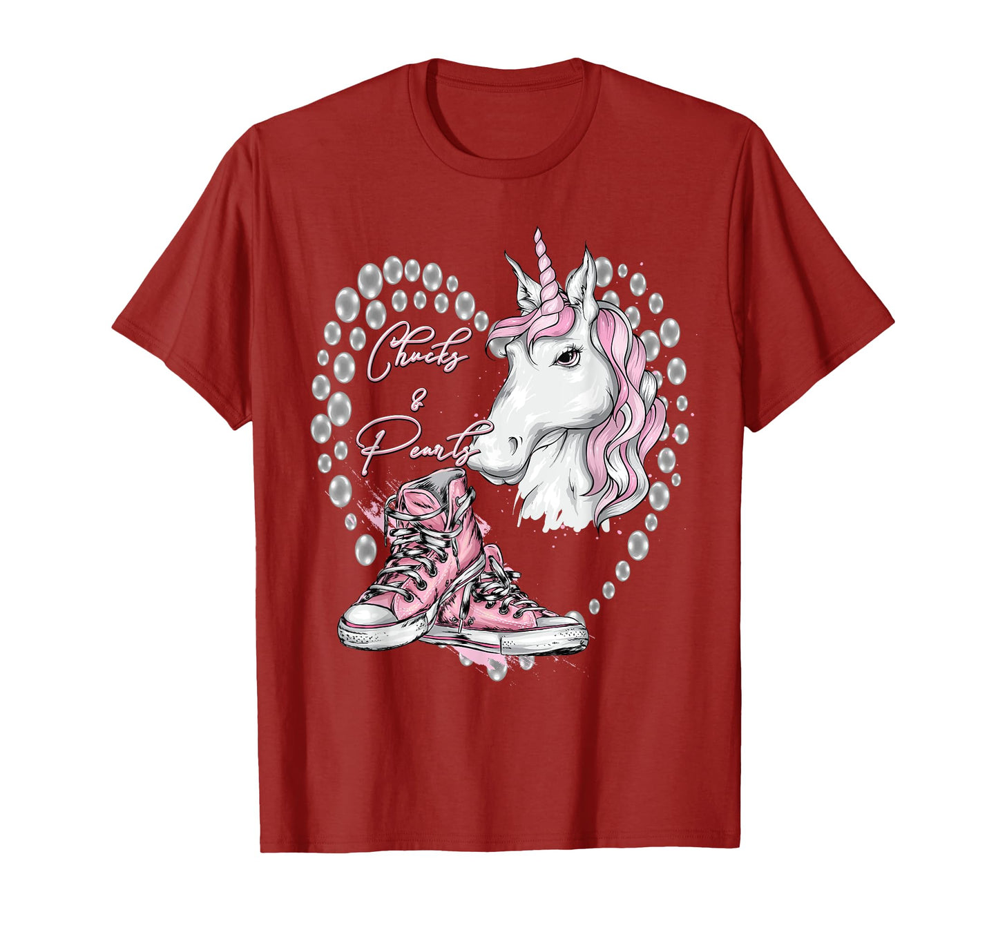 Chucks & Pearls Kamala Harris Inspired Girls Womens Unicorn T-Shirt