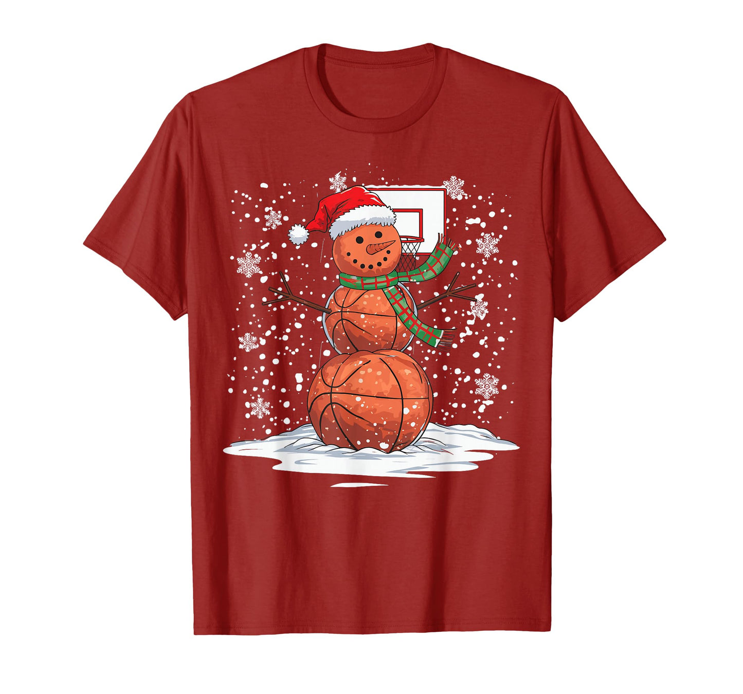 Basketball Snowman T-Shirt
