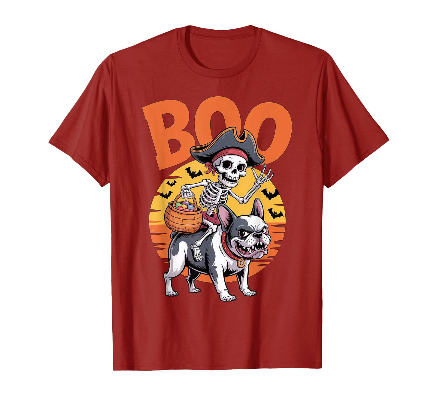 Spooky Frenchie Costume on Boo French Bulldog Halloween T-Shirt