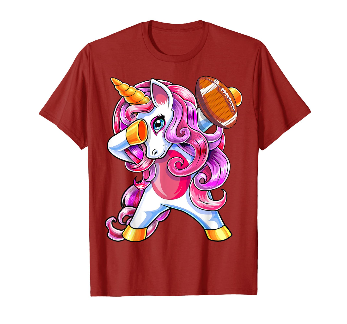 Dabbing Unicorn Football Shirt Unicorn Football Gift Girls T-Shirt