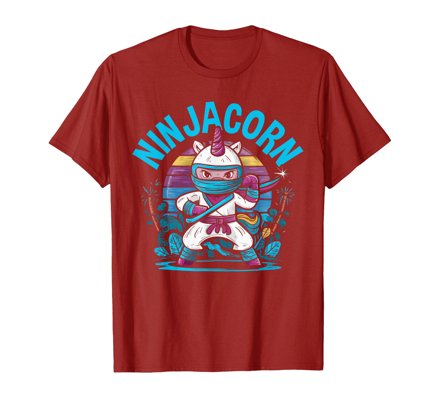 Ninjacorn Unicorn Lover Shuriken Kunai Shinobi Ninja T-Shirt